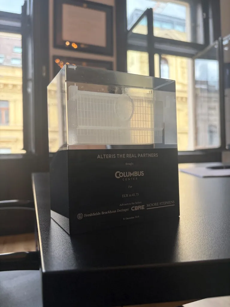 Deal Tombstone Columbus Center — Verkauf an ALTERIS für ca. EUR 42 Mio.